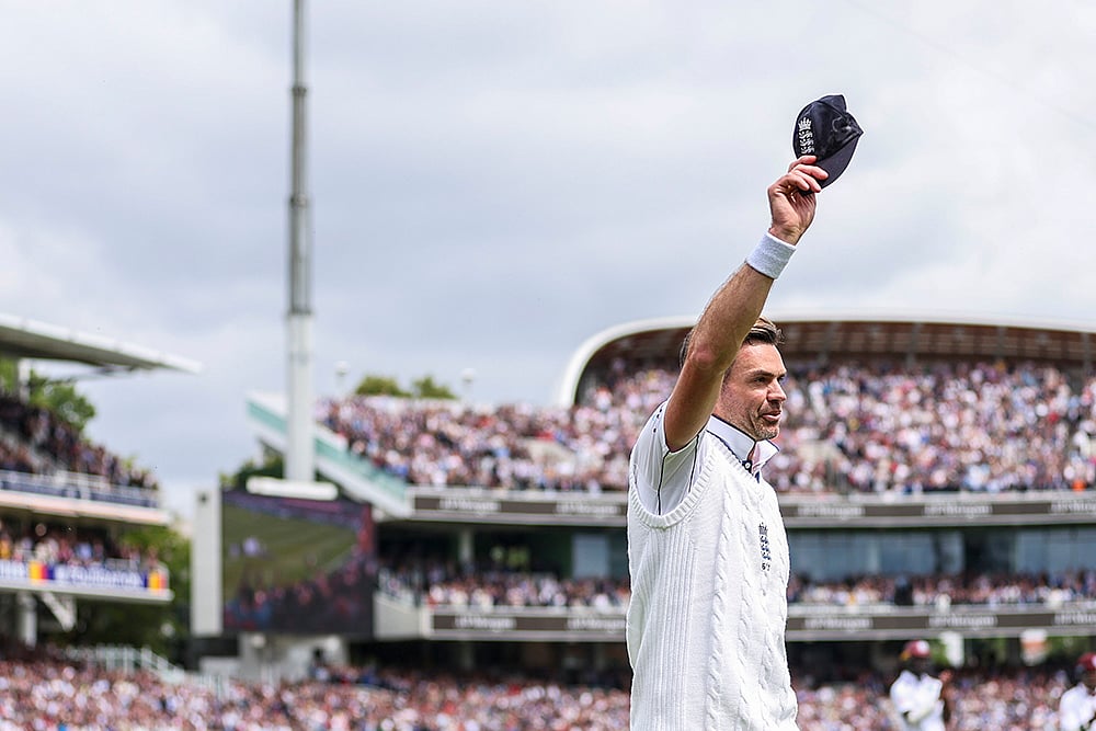 | Photo: Steven Paston/PA via AP : James Anderson Retires